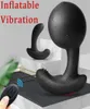 Wireless Remote Control Male Prostate Massager Inflatable Anal Plug Vibrating Butt Plug Anal Expansion Vibrator Sex Toys For Men Q7272712