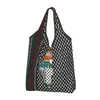 Bolsas de compras Bandera Palestina Corazón Bolsa de comestibles Bolso de compras personalizado Hombro Grande Palestina Hatta Kufiya Bolso bordado