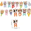 新しいハッピーバナーかわいいケーキトッパーパーティーデコレーションデザートドレスアップ用品ギフトペット猫の誕生日