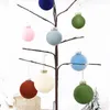 Decoração de festa 6cm veludo bolas de natal decorações de árvore ornamentos decorativos de plástico pendurado para casamento de feriado