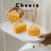 Ljus ostform dekorativa ljus kreativt vaxljus skrivbord prydnad handdekorativ doftljus födelsedagspresent bougie fromage