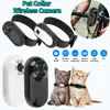 Hundhalsar HD 1080p Tracker Collar Wireless Cat Camera med Video Records Mini Body Cam Pet Sport Nanny Security