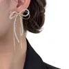 Dangle Earrings F42F Stylish Crystal Bow Pendant Bowknot Accessory For Women Girls