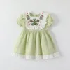 Kinder Baby Mädchen Kleid Sommer grüne Kleidung Kleinkinder Kleidung BABY Kinder Mädchen lila rosa Sommerkleid 22JX #