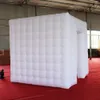 olorful 5x5x3.5mH (16.5x16.5x11.5ft) square wedding led inflatable photobooth inflatables cube tent with GBR bulb and 1 door opening