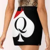 Rock Queen Of Spades Weißer Damenrock Sport Skort Rock mit Tasche Mode koreanischer Stil Rock 4Xl Röcke Vixen Stag Cuckold Cuck