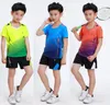 Ensembles de badminton pour garçons vêtements de tennis pour enfants costume de badminton pour enfants chemise de table ensemble short et haut vêtements de tennis de table cool 3074006