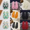 designer Slippers sandals fashion outdoor platform shoes classic pinched beach shoes alphabet print flip flops summer flat casual shoes GAI-7