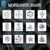 Certificat de vente chaude Def Vvs diamant synthétique rond blanc Gar Moissanite pierre de Moissanite en vrac pour bijoux