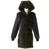 Fur LaVelache winterjas dames echt konijnenbont jas lange parka oversized voering