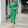 Dresses Maternity Women Dress Elegant Pregnant Women's VNeck Solid Ladies Vestidos Casual Pregnancy Clothes Long Dress Autumn