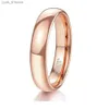 Anelli a fascia 4mm 6mm Anello in tungsteno Caide Classico anello in oro rosa lucido Gioielli per uomo e donna L240305