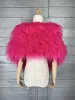 Fur Beach wool long hair bridal fur cape nightclub imitation fur bridesmaid cape furry dress vest