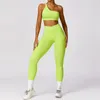 Active Sets Sweat Suit Set Womens High Waist Leggings Sports Suits Crop Top Fitness Workout Gym Clothing Sportswear Seamless Women Yoga