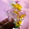 2024 Mini conjunta bonito cachimbo de vidro bong hookah feminino grosso único vidro tubulação de água acessórios