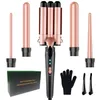 5 in 1 Hair Waver Curling Iron3 Barrel Crimper with Fast Heating Up 04125 Inch Wand Curler for All Types 240226