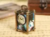 Pocket Watches Antique Colored Painting Carving Machinery European Style Fashion Clockwork Manual Chording Table Clock Retro Trend