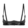 BRAS Kvinnor Sexig Wetlook Leather Bra Erotic Breast Exposing Ladies Open Cup Latex Patent Crop Tops Nightclub BRALETTE