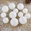 Décoration de fête 6 pièces 6/8 cm boule de noël blanche pendentif arbre de noël suspendus ornements pour l'année maison boules en plastique paillettes