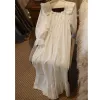 Dresses Victorian White Night Dress Women Pure Cotton Sexy Lace Ruffles Long Sleeve Robe Peignoir Sleepwear Princess Vintage Nightgowns