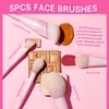 Jessup Pink Make-up-Pinsel-Set, 14-teilig, Make-up-Pinsel, Premium, vegan, Foundation, Rouge, Lidschatten, Liner, Puder-Mischpinsel, T495 240220