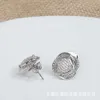 Designer David Yumans Yurma Jewelry Davids Square 11mm Set with Zircon Imitation Diamond Button Thread Style Popular Classic Ear Studs and Accessories