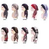 10pcs Lot Women Chemo Loss Cap Velvet Bandana Turban Long Tail Pirate Hat Headwrap Ladies Elastic Hair Cap Headband Cotton261C