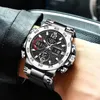 Armbanduhren LIGE Herren Sportuhren Männer Quarz LED Digitaluhr Top Marke Luxus Männliche Mode Silikagel Wasserdichte Militärarmbanduhr