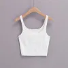 Camis LUNDUNSHIJIA 2023 Summer Women Sexy Sleeveless Crop Tops Fashion Solid Knitting Tank Tops 6 Colors