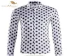 Autunno Casual Uomo Pois Camicie Manica lunga in cotone da uomo QY0339 Nero Bianco Plus Size Camicia a bretelle singole Uomo039s3586756