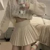 Skirts Pleated Mini Skirts Women Casual High Waist Sexy Cute Autumn Faldas Ropa Mujer Harajuku Solid Preppy Korean Fashion Style Retro