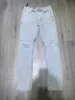Designer ksubi Jeans pour homme homme pantalon Rip Denim Biker gris peinture détresse Stretch moto os Halloween
