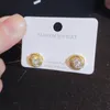 18k gold 18 k Woman Stud Earrings Unusual Earings Trend Piercing Small Crystal Vintage Ear Cuffs For Party Womens Jewelry 240228