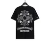 2024 Classics Mens Ch T-shirt Cuore Marchio di alta qualità Girocollo Chromes Maniche corte Tops Magliette Casual Ferro di cavallo Sanscrito Croce Stampa Chromees Hearts 50 A6X