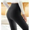 Leggings MUYOGRT hiver femmes Leggings doublé polaire thermique pantalons longs collants chauds épaissir peluche taille haute Leggings sous-vêtement thermique