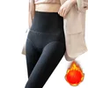 Leggings pour femmes Taille haute Fishbone Belly Lift Coton Épaissie Plastique Pantalon de yoga Mode pour femmes
