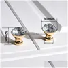 Alças puxa cromo chapeamento dourado diamante forma cristal vidro der armário botões e alças cozinha porta guarda-roupa hardware1519740 dhclh