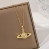 Вивиан Вествуд ожерелье женские дизайнерские золотые украшения женские ожерелья клевер золото серебро кубинская цепочка колье женская роскошная классическая подвеска из нержавеющей стали