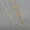 Classique européen et américain plaqué cuivre or véritable 18 carats nez de cochon boucle OT simplifiée longue chaîne nouveau collier tendance et polyvalent peut être utilisé comme chaîne de pull