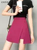 Dresses Y2k Split High Waist Mini Skirt for Women 2022 Summer Trendy Casual Short Suit Aline Skirts White Black Korean Streetwear Skirt