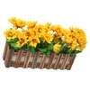 Decorative Flowers Wedding Decorations Artificial Flower Fence Sunflower Decorate Small White Sunflowers Home Fake Plants For Desk