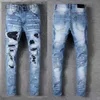 Jeans pour hommes Hommes Femmes Designers Distressed Ripped Biker Slim Straight Denim pour hommes Imprimer Army Fashion Mans Skinny Pantalon 240305