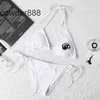 Maillot de bain femme lettre impression à la mode et Sexy Bikini Triangle sac