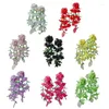 Dangle Küpeler E0BF Akrilik Çiçek Çiçeği Kulak Yüzleri Renkli Çiçek Kulak Damlası Vintage Kolye Göz Alma Damlaları Aksesuar