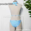 Family Letter Printed Swimwear Bikini Womens Sexy Rhinestone Button