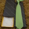 Men's Letter Tie Silk Necktie Little Jacquard Party Wedding Woven Fashion Design with box L889282p