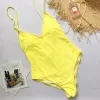 Swimwear 2022 Sexy Solid One Piece Swimsuit Bandage Swimwear Women Monokini Bodysuit High Cut Brazilian Vintage Bathing Suit Beach Wear