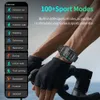 Lige Red Red Outdoor MilitaryMens SmartWatch Bluetooth Call Sport Heart Rate IP68 Waterproof Smart Watches for Android iOS