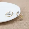Designer David Yumans Yurma Jewelry 925 SERPING SIRGLE Two Tone Boucles d'oreilles en forme de C Boucles d'oreilles Double couche Vente rapide