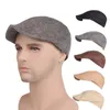 Berets Men Wysokiej jakości kapelusz w paski Ivy Sboy Flat Cap Menter Male Beret